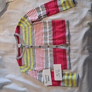 Gymboree girls size 5/6 striped button up cardigan